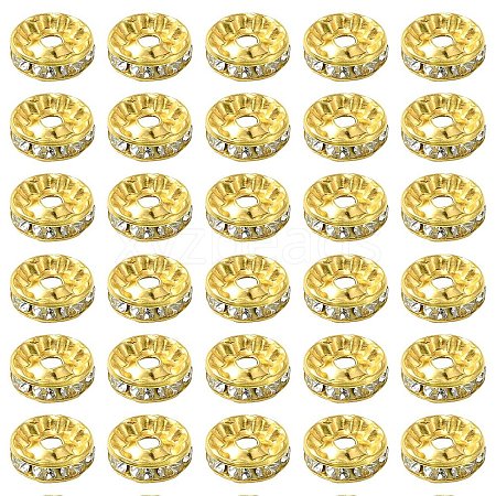 150Pcs 3 Styles Iron Rhinestone Spacer Beads RB-YW0001-13G-1