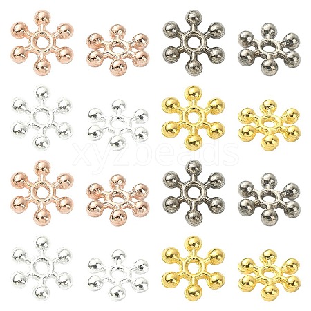 100Pcs 4 Colors Zinc Alloy Spacer Beads FIND-YW0004-20-1