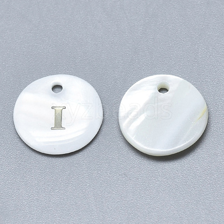 Natural White Shell Mother of Pearl Shell Charms X-SSHEL-N036-053I-1