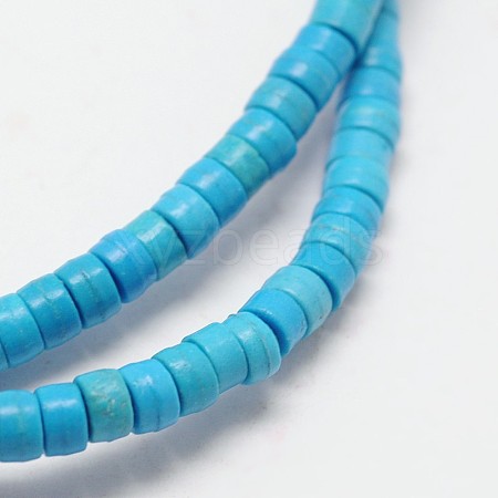 Dyed Synthetic Turquoise Beads Strands G-P083-6mm-83J-1