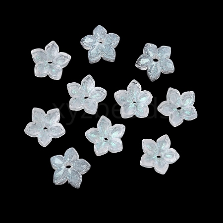 Dyed & Heated Glass Bead Caps GLAA-Z019-02I-1