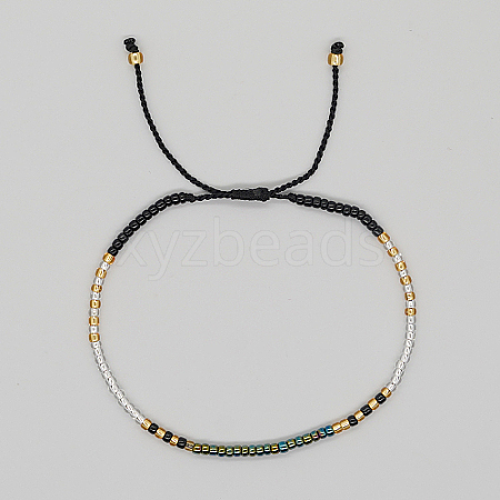 Glass Seed Braided Beaded Bracelets XC9959-04-1