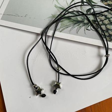 Imitation Leather Alloy Charm Wrap Anklets WGACC3A-02-1