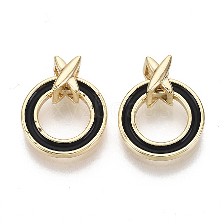 Brass Enamel Charms KK-S356-085B-NF-1