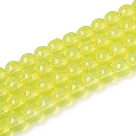 Baking Paint Glass Beads Strands DGLA-Q023-8mm-DB20-1