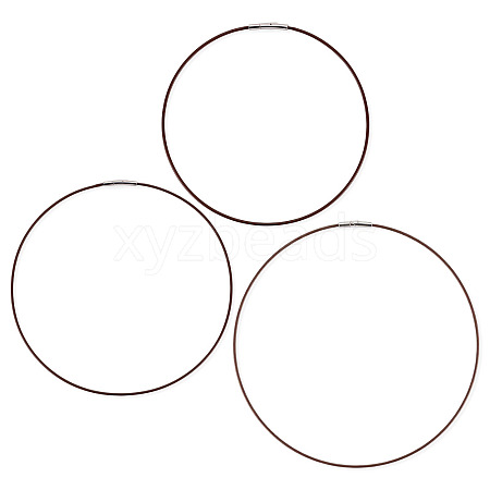 3Pcs 3 Sizes 2MM Round Cowhide Leather Cord Necklaces Makging NJEW-TAC0049-1