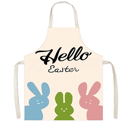 Easter Theme Polyester Sleeveless Apron PW-WG75993-26-1