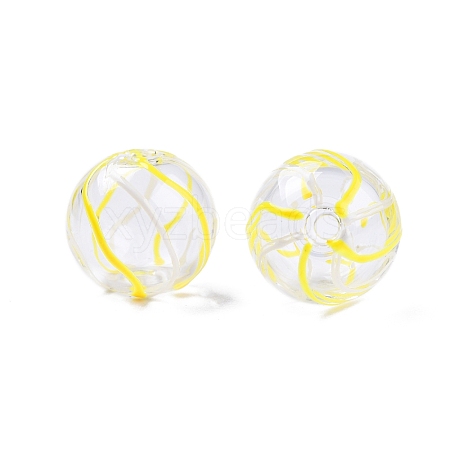 Transparent Glass Enamel Beads GLAA-G084-01B-1