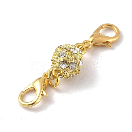 Alloy Rhinestone Magnetic Clasps ALRI-TAC0001-01G-1