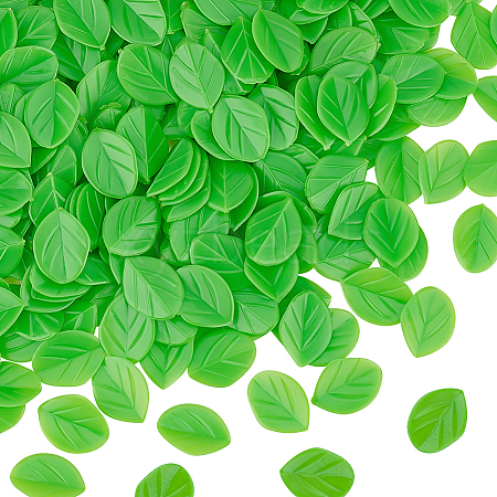 Olycraft 300Pcs Plastic Simulated Mint Leaves KY-OC0001-34-1