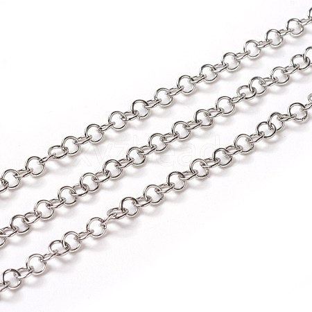 Tarnish Resistant 304 Stainless Steel Rolo Chains CHS-E016-02E-P-1