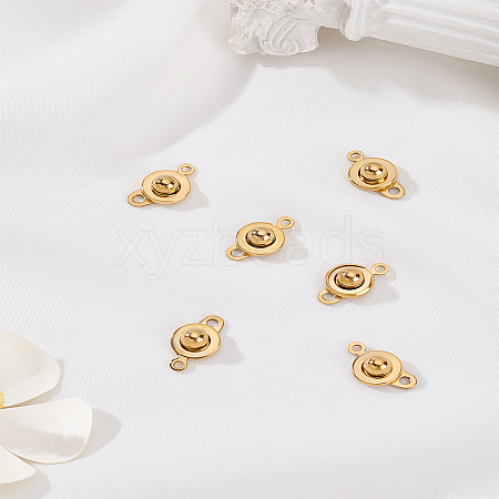 6Pcs 201 Stainless Steel Snap Clasps STAS-LP0001-40-1