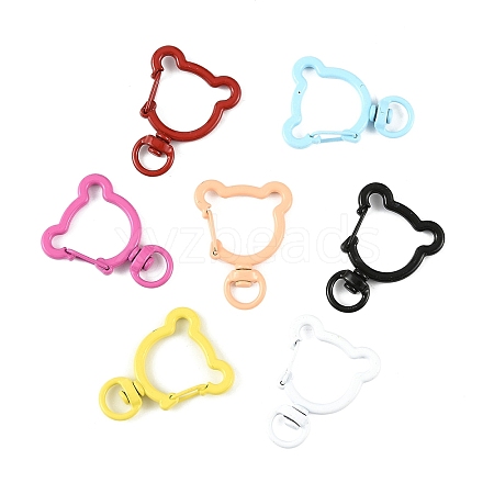 15Pcs Spray Painted Eco-Friendly Alloy Swivel Snap Hook Clasps FIND-YW0010-13-1
