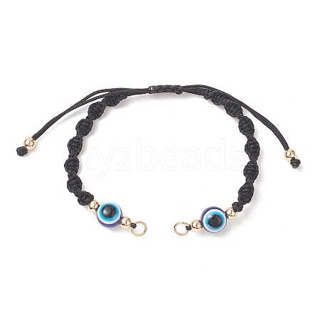 Adjustable Braided Nylon Thread Link Bracelet Making AJEW-JB01157-02-1