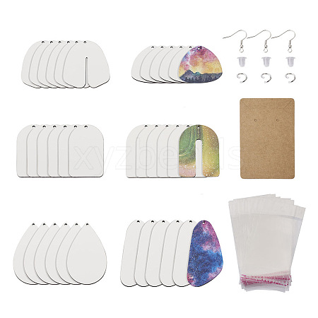 Biyun DIY Sublimation Dangle Earring Making Finding Kits DIY-BY0001-36-1