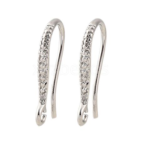 Brass Earring Hooks EJEW-R025-14P-1