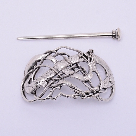Tibetan Style Alloy Hair Forks OHAR-WH0016-30-1
