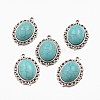 Synthetic Turquoise Pendants PALLOY-K215-09A-AS-2