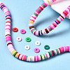 Handmade Polymer Clay Beads Strands X-CLAY-R089-6mm-096-9