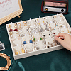 1Pc Linen Jewelry Pendant Necklace Storage Box with 24 Compartments AJEW-SP0001-05-3