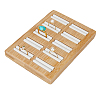 10-Slot Rectangle Bamboo Ring Display Tray Stands RDIS-WH0002-28A-1