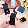 18Pcs 6 Colors Square Paper Magnetic Flip Jewelry Storage Gift Case CON-PH0003-02-3