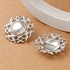 304 Stainless Steel Flat Round Stud Earrings for Women EJEW-M089-05P-3