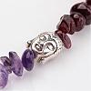 Chakra Natural Gemstone Beaded Stretch Bracelets BJEW-JB02324-02-2