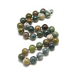 Natural Indian Agate Beaded Necklaces NJEW-S405-10-1