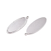 Non-Tarnish 304 Stainless Steel Pendant Cabochons Settings STAS-A070-45P-4