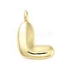 Rack Plating Brass Balloon Letter Pendants KK-C050-01G-L-1