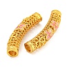 Rack Plating Brass Enamel Tube Beads KK-Z054-01G-2