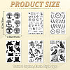 CRASPIRE 6 Sheets 6 Styles Leaf & Cat & Raven PVC Plastic Stamps DIY-CP0010-12-2