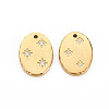 Ion Plating(IP) 304 Stainless Steel Micro Pave Clear Cubic Zirconia Pendants X-STAS-N097-114LG-NR-1