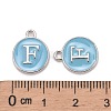 Platinum Plated Alloy Enamel Charms X-ENAM-S118-04F-P-3