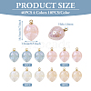 40Pcs 4 Colors Imitation Gemstone Acrylic Pendants SACR-TA0001-22-11