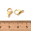 Ion Plating(IP) 304 Stainless Steel Lobster Claw Clasps Hand Polished X-STAS-AB12-G-01-3