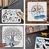 6Pcs 6 Styles PET Hollow Out Drawing Painting Stencils DIY-WH0394-0390-4