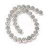 Tibetan Style Flat Round Alloy Bead Strands TIBEB-O007-09-NR-3