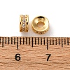 Brass Micro Pave Cubic Zirconia Beads KK-F898-09G-3