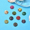 100Pcs 10 Colors Spray Painted Natural Akoya Shell Charms SHEL-YW0001-07-5