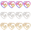 24Pcs 3 Colors 304 Stainless Steel Pendants STAS-DC0012-04-1