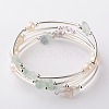 Gemstone Chip Warp Bracelets BJEW-JB01518-01-1