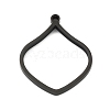 Ion Plating(IP) 304 Stainless Steel Open Back Bezel Pendants STAS-K208-18B-1