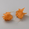 Acrylic Flower Dangle Earrings EJEW-WH0009-30D-2