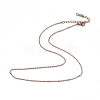 Ion Plating(IP) 304 Stainless Steel Cable Chain Necklace for Men Women NJEW-K245-014C-1