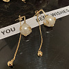 Letter Bee Ball Plastic Imitation Pearl Dangle Stud Earrings FQ2091-1