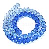 Transparent Painted Glass Beads Strands DGLA-A034-T6mm-A01-5