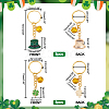   16Pcs 2 Style St.Patrick's Day Alloy Enamel Charms Keychains KEYC-PH0001-70-2