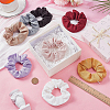 8Pcs 8 Colors Polyester Elastic Hair Accessories OHAR-FG0001-07-4